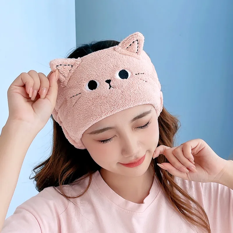 Trendy Cute Plush Wide Spa Headband for Women – Soft Fluffy Face Washing Hair Band, Non-Slip Makeup Headwrap, Sweet Kawaii Hair Hoop for Daily Skincare